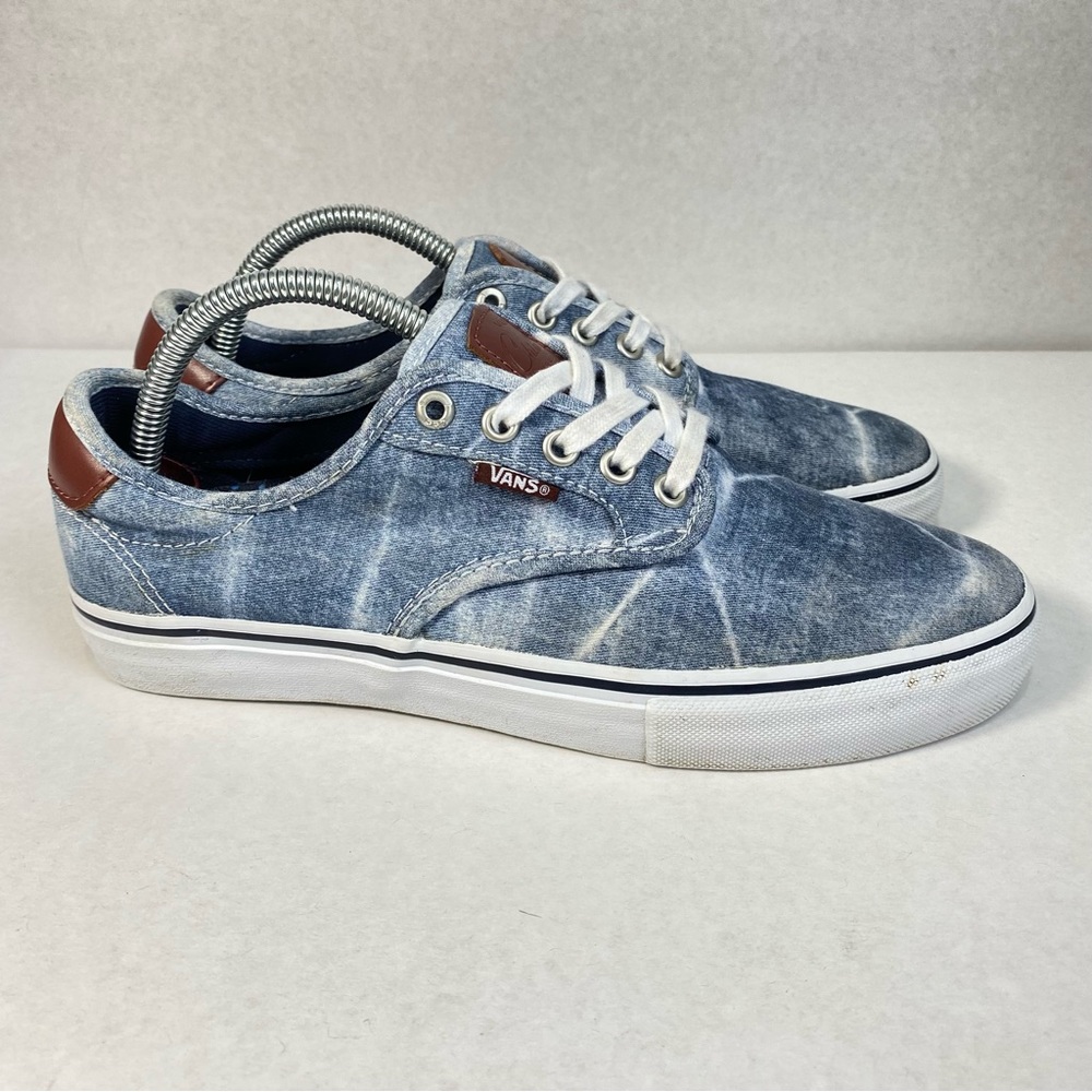 Vans Chima Ferguson Pro Acid Wash Light Navy Canvas Skate Shoes; Men’s Size 8.5